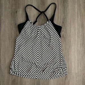 Athleta Black and White Tankini